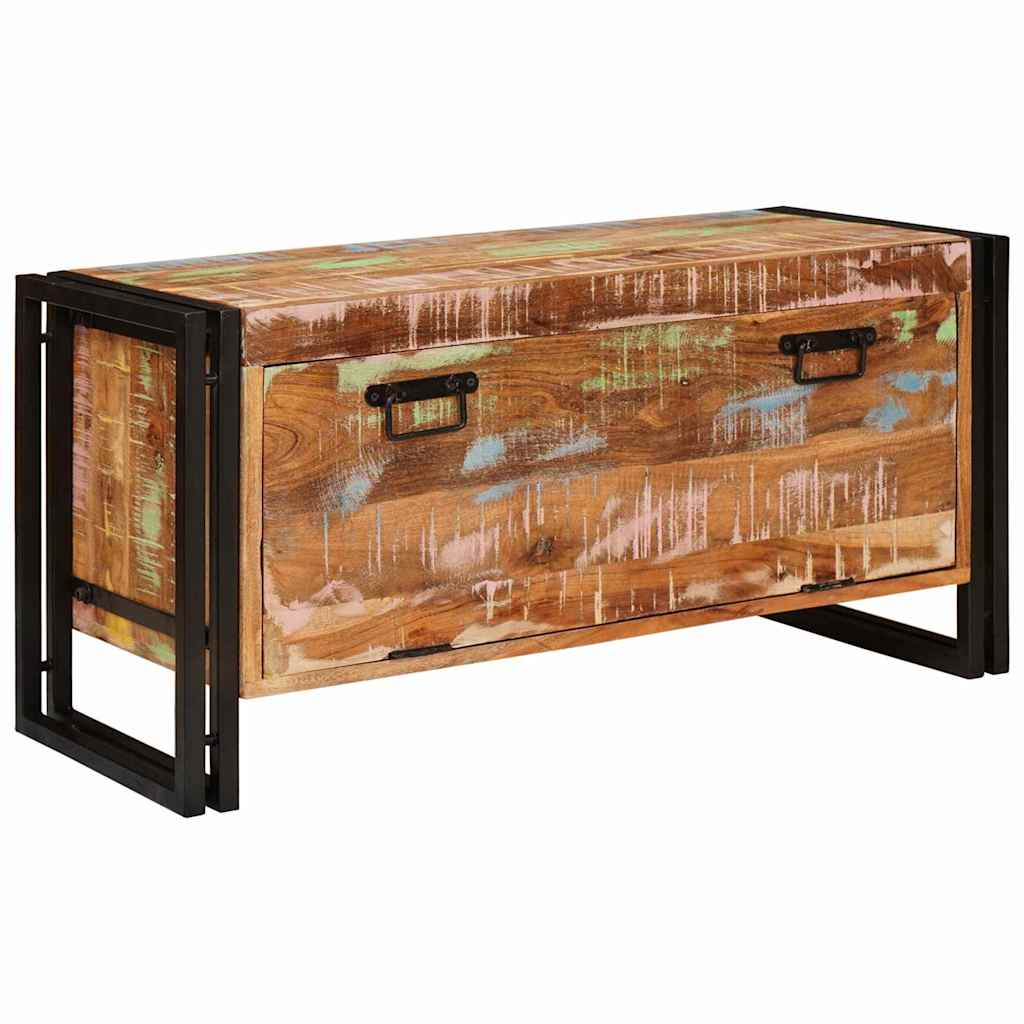 Schuhschrank Braun 90 x 38 x 45 cm recyceltes Massivholz